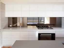 Bronze Aged Mirror Splashback by Graphic Glass