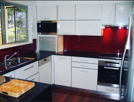 Colourback Glass Splashback by Graphic Glass Services Qld