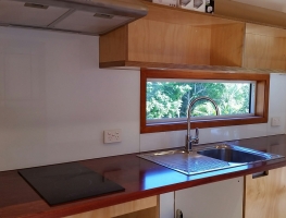 Colourback Glass Splashback by Graphic Glass Services Qld