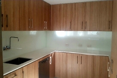 White Colourback Kitchen Glass Splashback