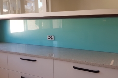 Graphic Glass Shimmer Blue Glass Toughened Splashback