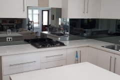 6mm Grey Tint Toughened Mirror Glass Splashback by Graphic Glass Services