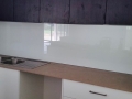 White Colourback Glass Splashback by Graphic Glass Services Qld