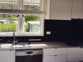 Black Colourback Glass Kitchen Splashback by Graphic Glass Services Qld