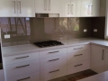 Bronze Colourback Glass Splashback by Graphic Glass Services Qld