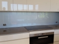 Colourback Glass Splashback in Coarse Silver by Graphic Glass Services Qld