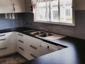 Grey Colourback Glass Kitchen Splashback by Graphic Glass Services Qld