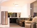 Smoky Grey Toughened Mirror Splashback and Island Bench Front by Graphic Glass Services Qld