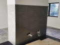 Patterned Colourback Glass Kitchen Splashback by Graphic Glass Services Qld