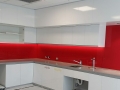 Puma Energy Red Colourback Glass Splashbacks by Graphic Glass Services Qld