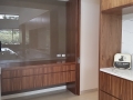 Pure Pewter Colourback Glass Kitchen Splashback by Graphic Glass Services Qld