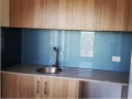 Colourback Glass Kitchenette Splashback in Stonewash by Graphic Glass Services Qld