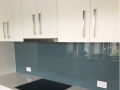 Western Sky Blue Glass Splashback by Graphic Glass Services Qld