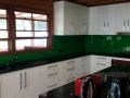 Green Colourback Glass Splashback by Graphic Glass Services Qld