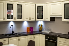 Satin Silver Glass Splashback by Graphic Glass Services