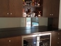 Toughened Mirror Bar Splashback by Graphic Glass Services Qld