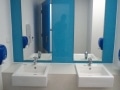 Colourback Glass Wall Cladding and Silver Mirrors for CQU Rockhampton by Graphic Glass Services Qld